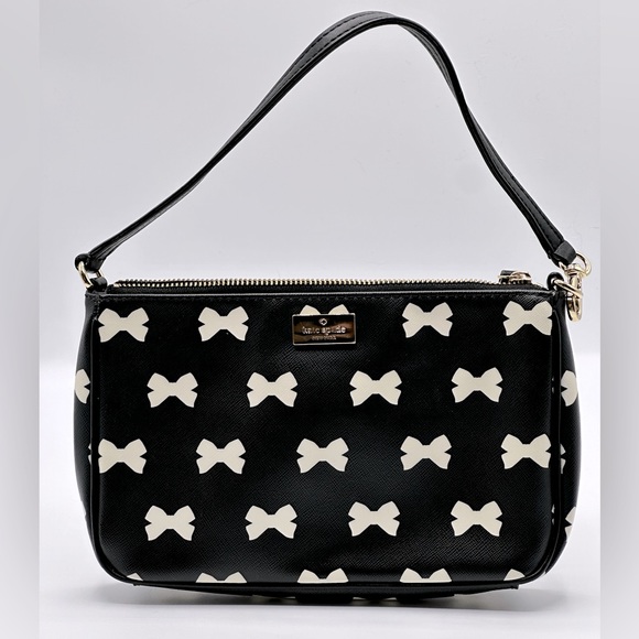 Kate Spade New York Mini Clutch- Brightwater Drive. Black and Cream - Picture 1 of 11